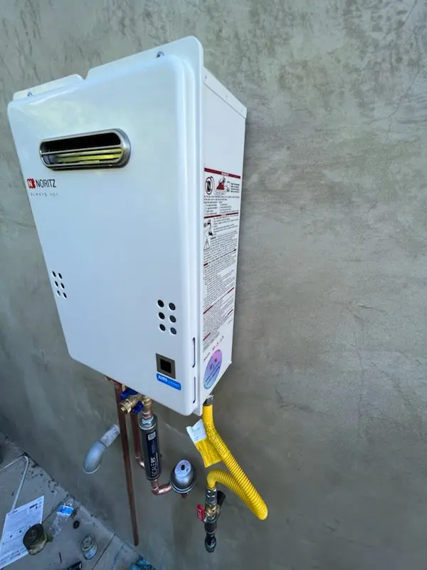 Tankless water heater installation for Orchid homes